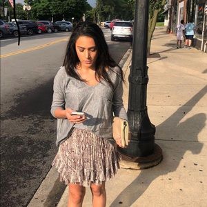 Banana republic snake print pleated skirt